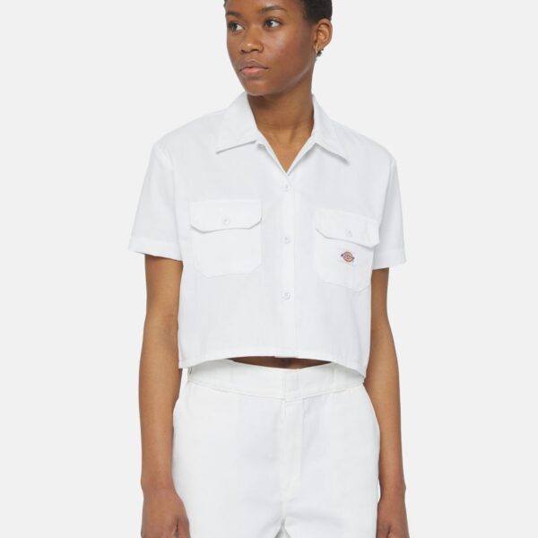 WORK SHIRT CROPPED WHITE