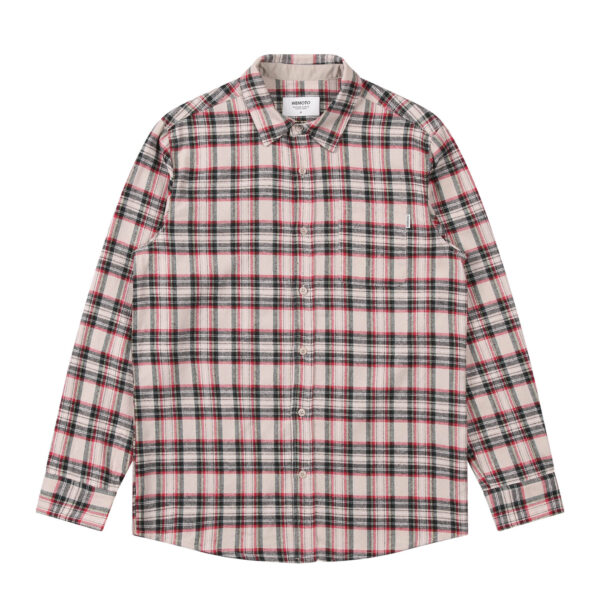 Cotton Flannel Shirt Beige